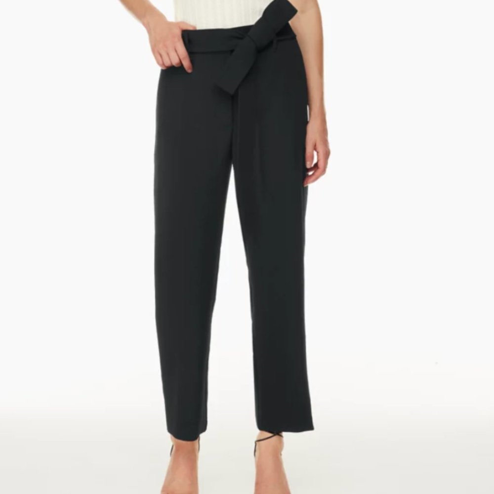 Wilfred Tie-Front Pant High-waisted belted pants- Black 02